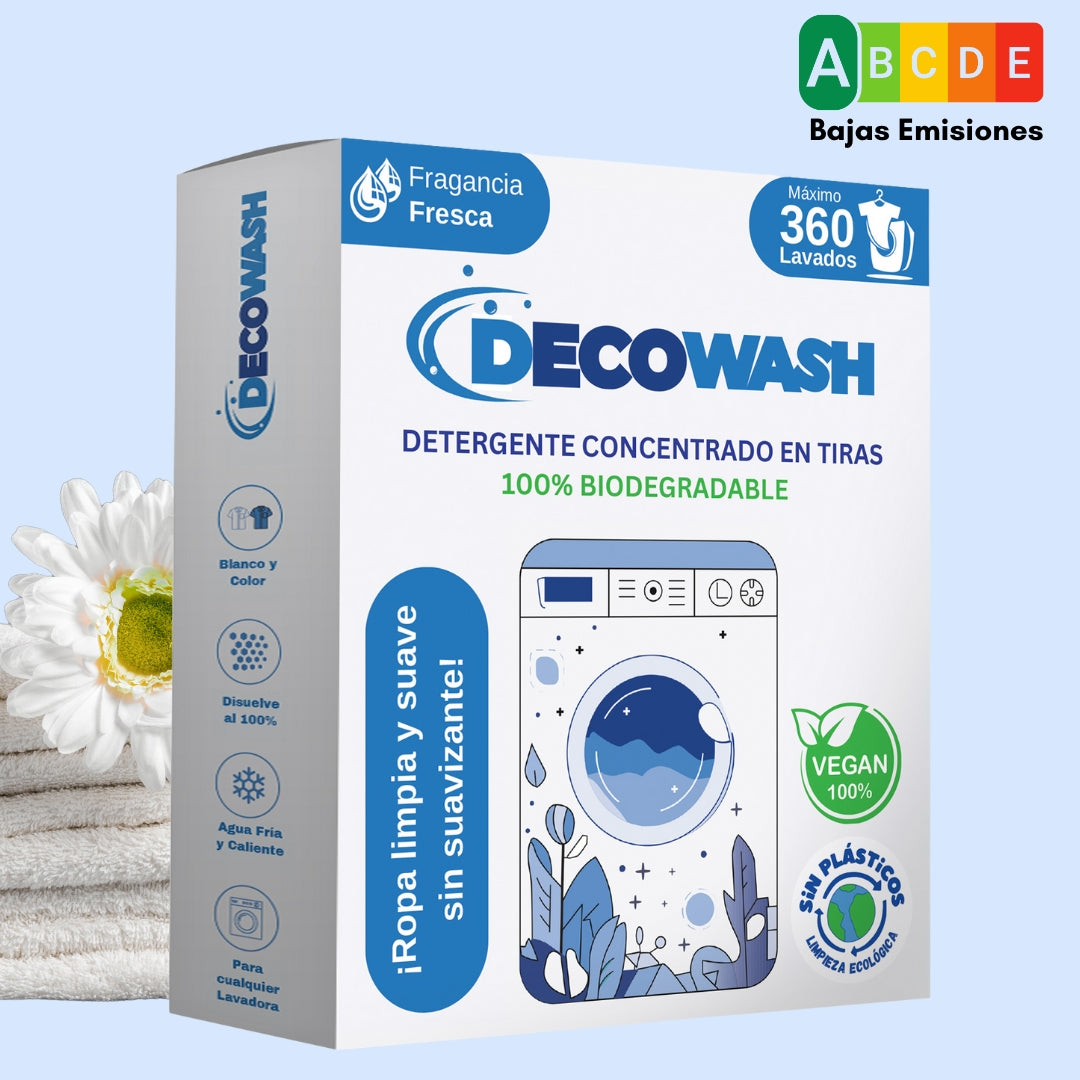 Pack 400 Lavados Decowash - Detergente Ecológico en Tiras