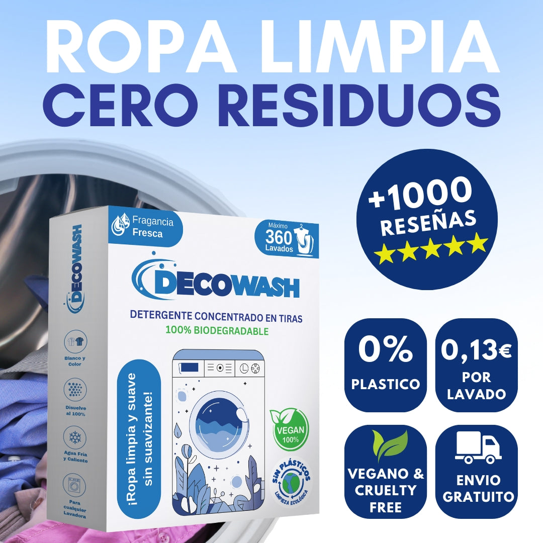 Pack 400 Lavados Decowash - Detergente Ecológico en Tiras