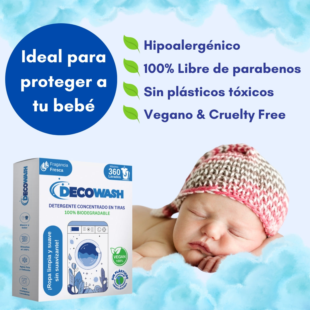 Pack 400 Lavados Decowash - Detergente Ecológico en Tiras