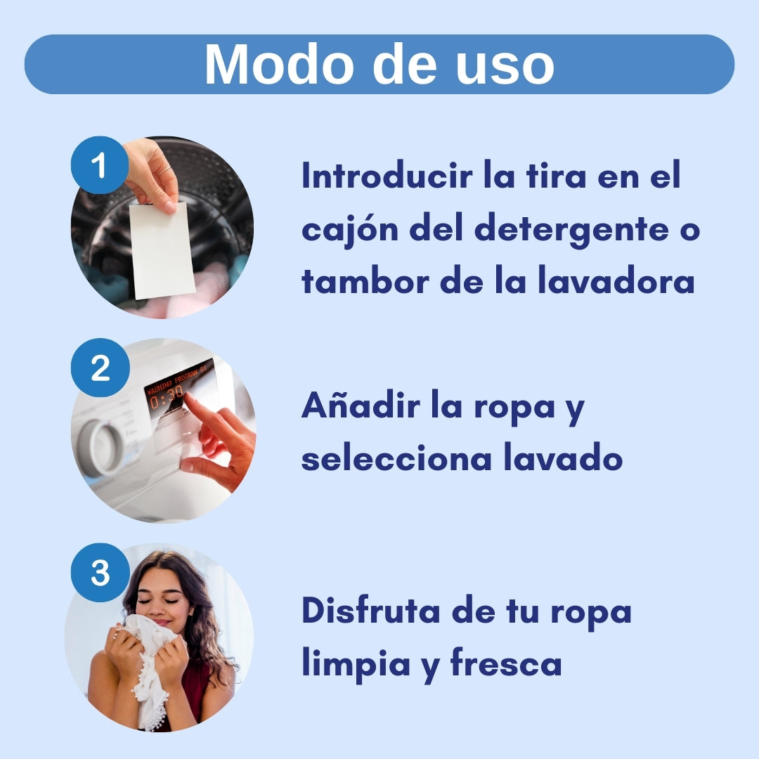 Detergente en Tiras para Lavadora (80 Lavados)
