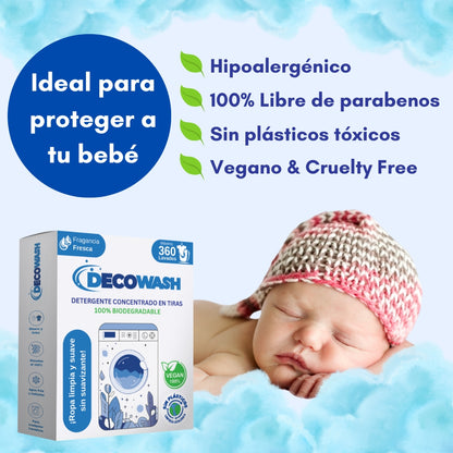 Pack 360 Lavados Decowash - Detergente Ecológico en Tiras